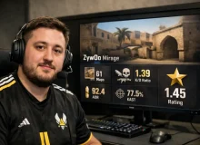 ZywOo Mirage в CS2 статистика и рейтинг карты