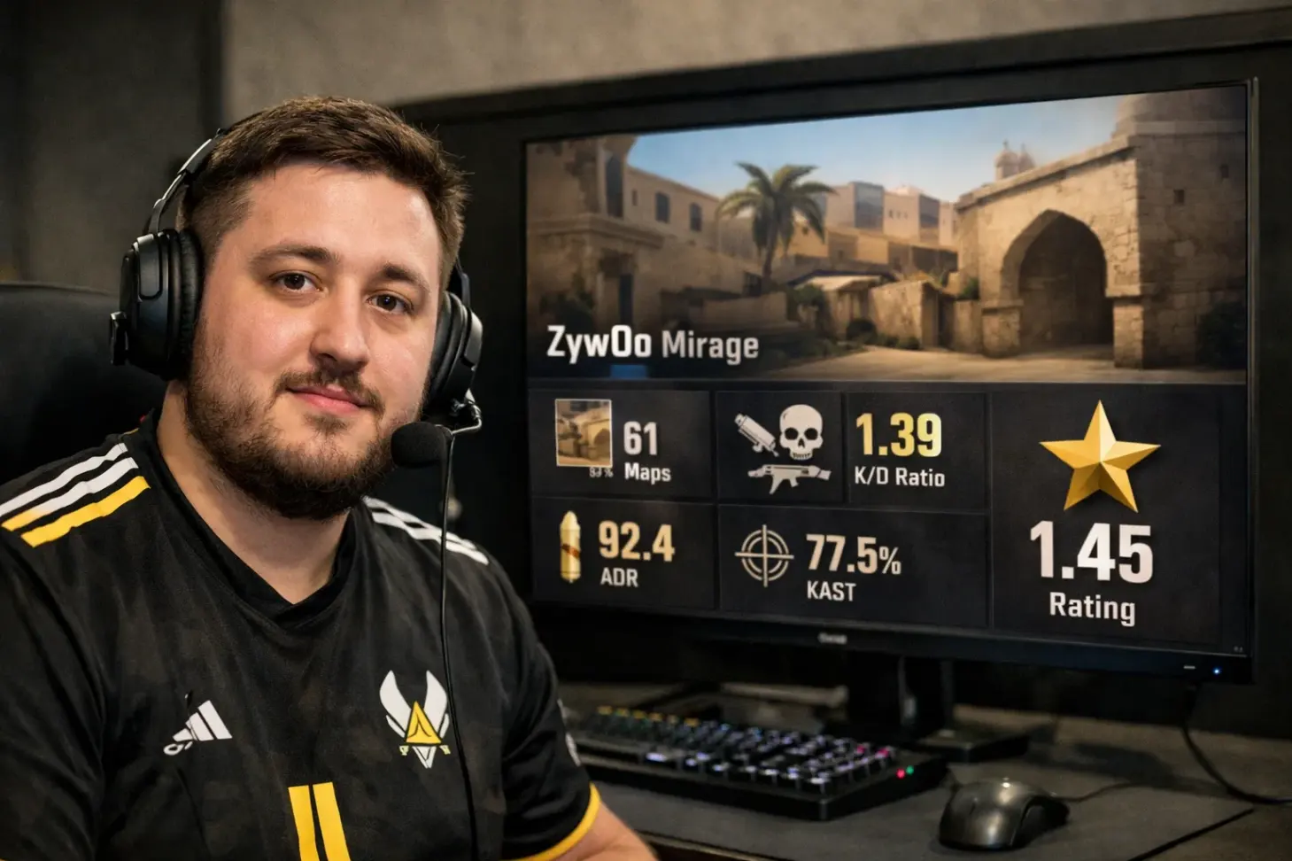 ZywOo Mirage в CS2 статистика и рейтинг карты