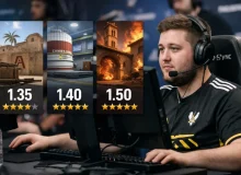 Рейтинг ZywOo в CS2 на картах Mirage, Nuke и Inferno